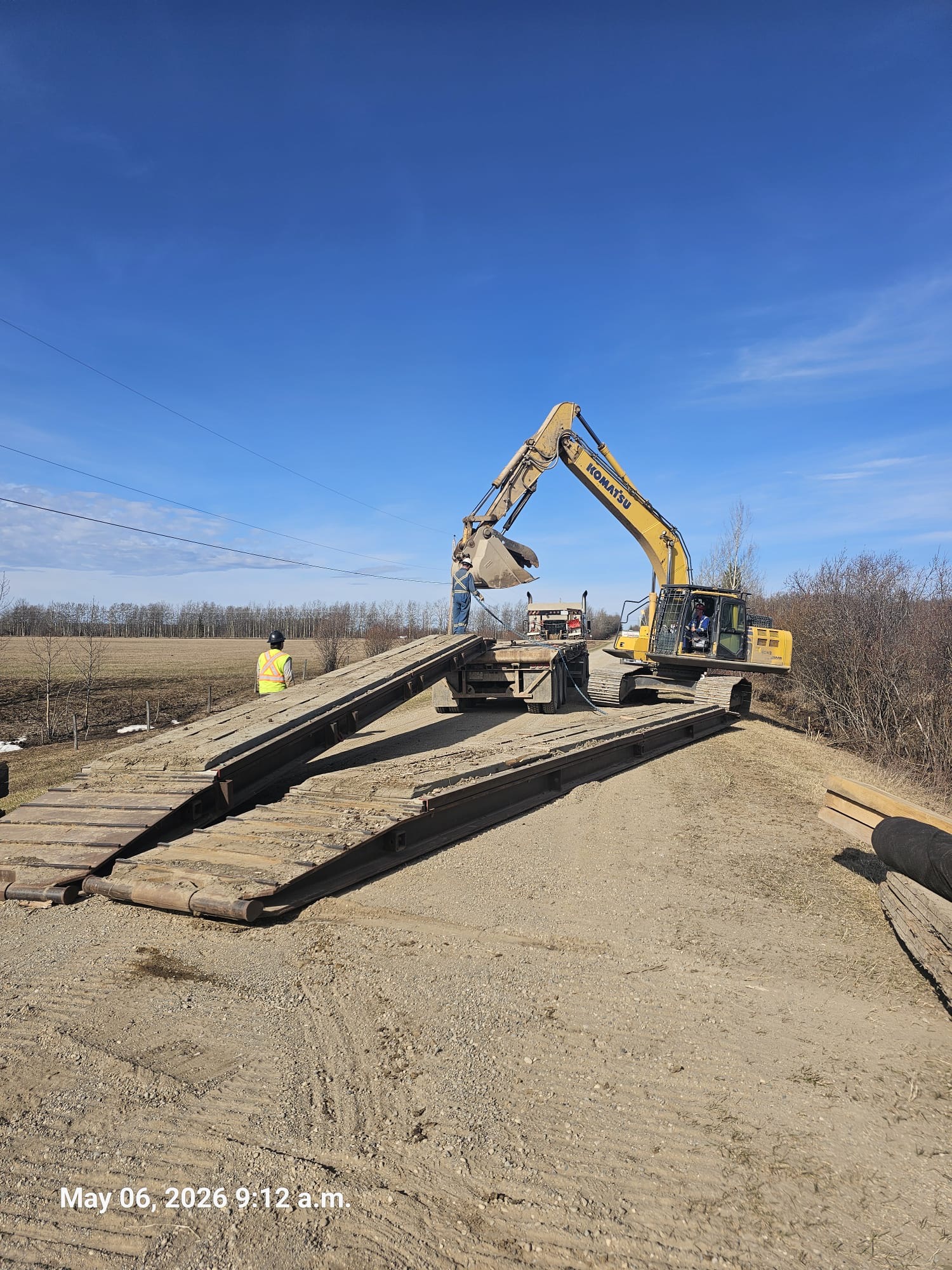 Great Northern Bridgeworks emergency culvert repair 10 emergency culvert repair by Great Northern Bridgeworks in progress