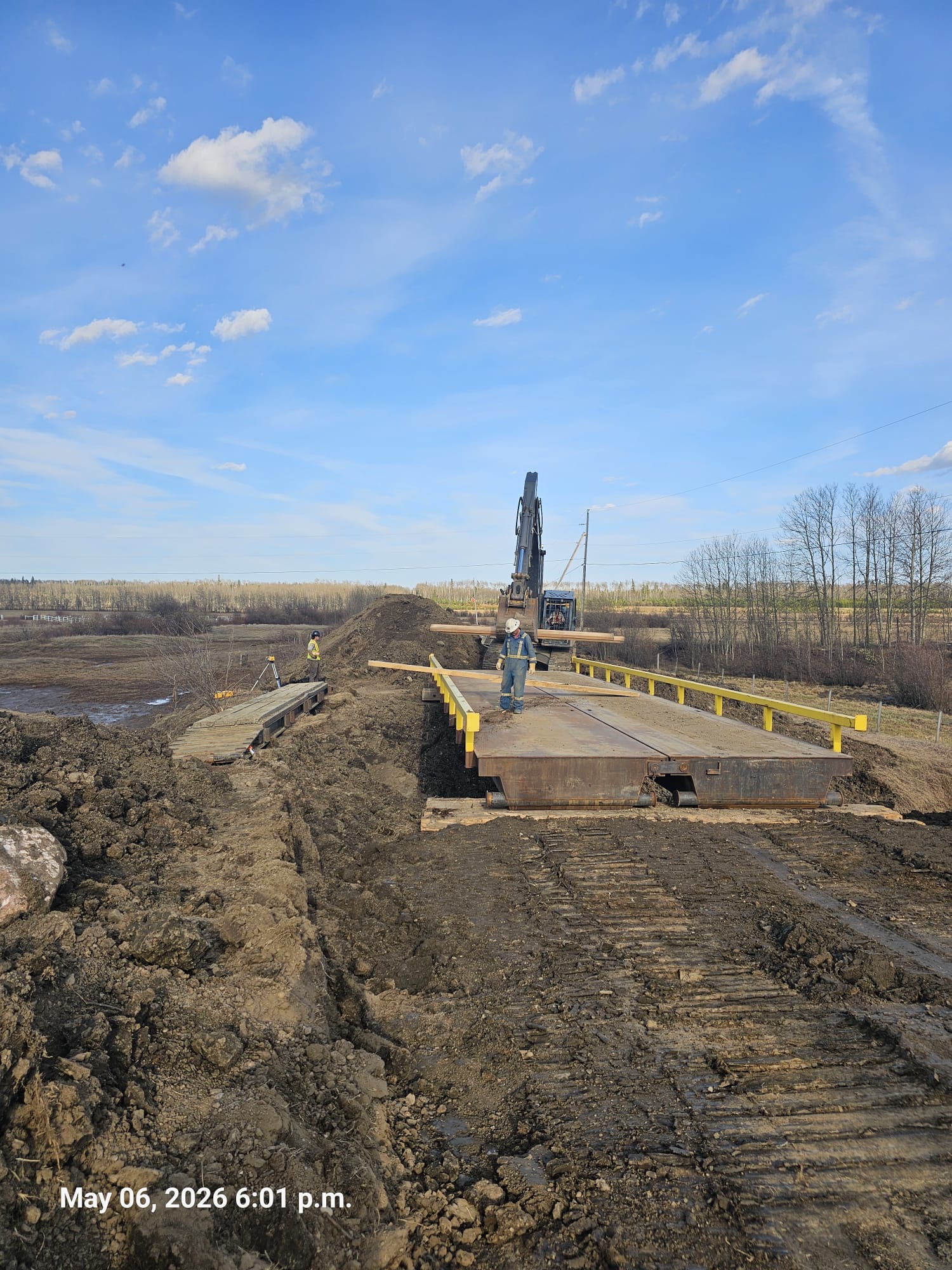 Great Northern Bridgeworks emergency culvert repair 6 emergency culvert repair by Great Northern Bridgeworks in progress