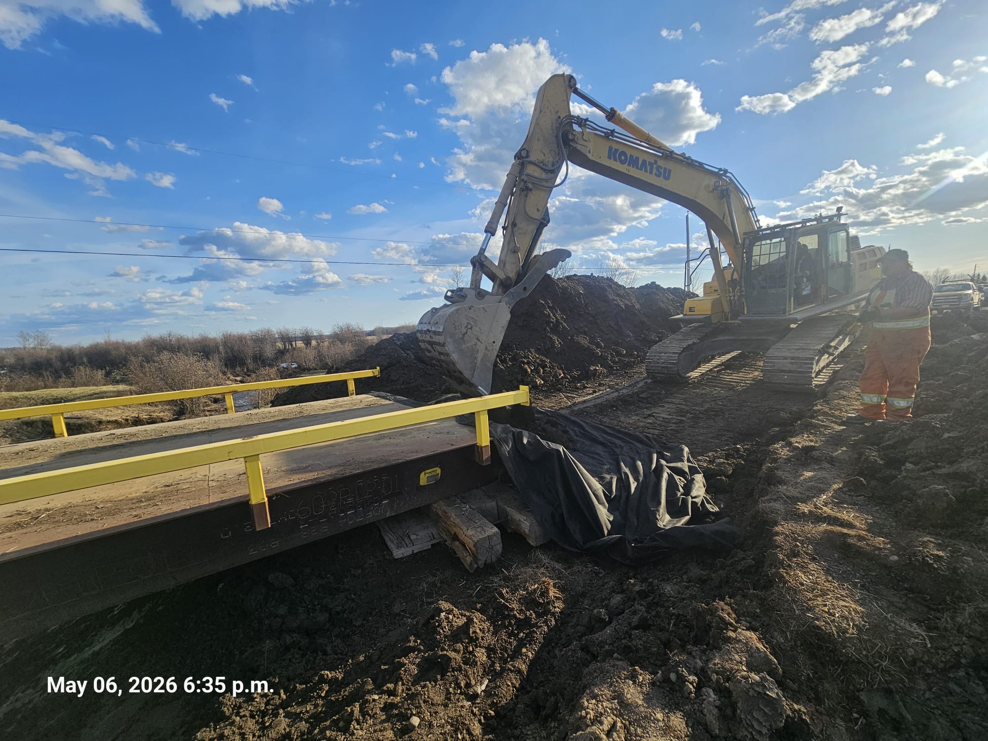 Great Northern Bridgeworks emergency culvert repair 7 emergency culvert repair by Great Northern Bridgeworks in progress